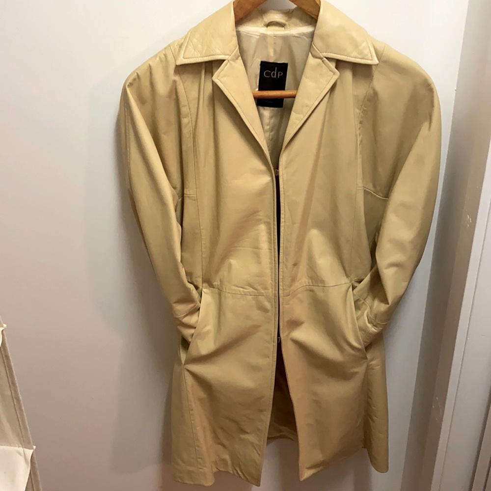 Italian cdp designer leather strolling jacket
